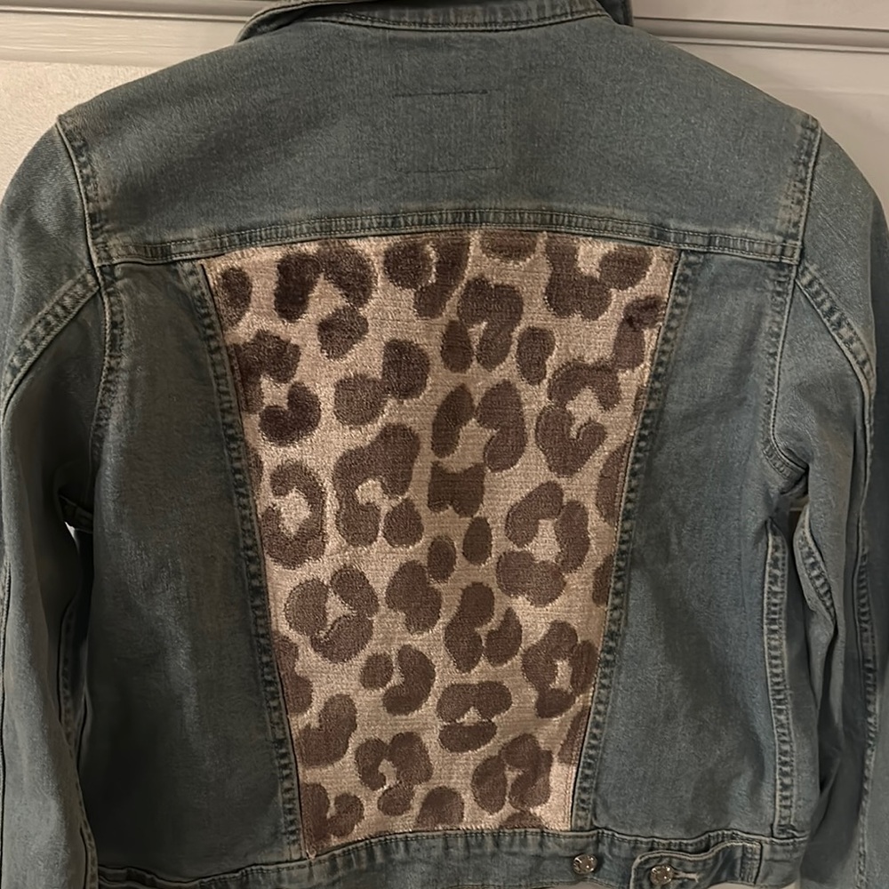 Tapestry denim Jacket embellished denim